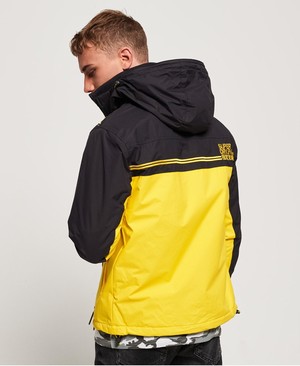 Superdry Arctic Exon Hooded SD-Windcheater Férfi Kabát Sötét Szürke/Narancssárga/Sárga | IOCSK0731